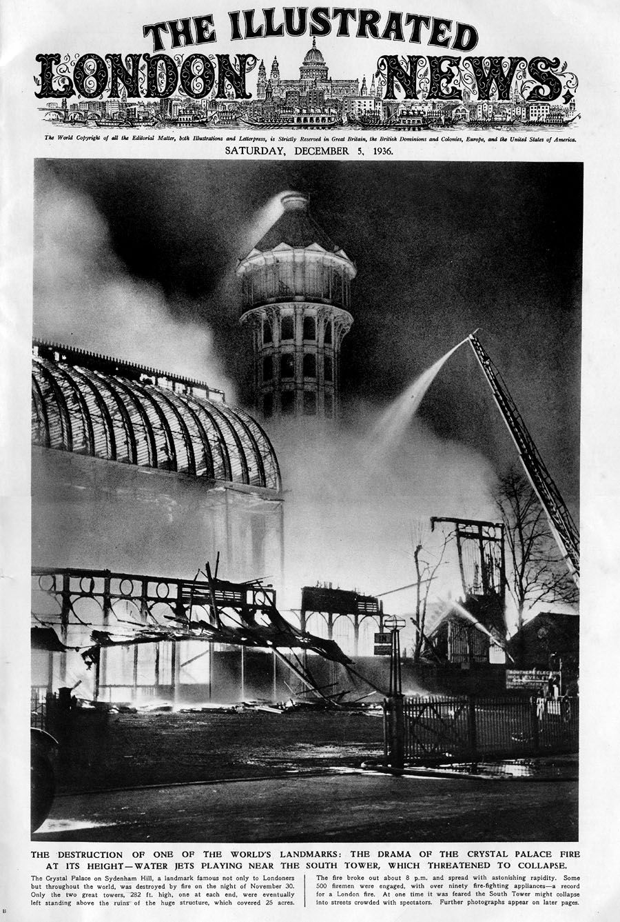Crystal Palace fire 1936