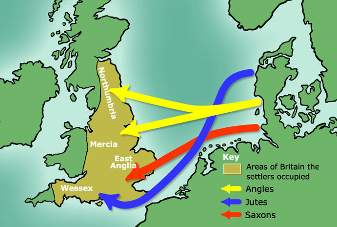 Anglo-Saxon Invasion Map