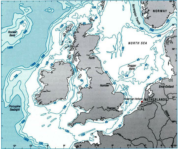 North Sea Contours