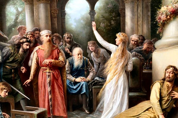 Guinevere and the Court at Camelot