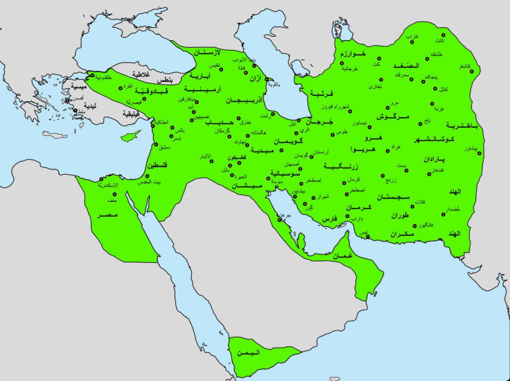 Sasanian Empire's core territory in the year 602 A.D