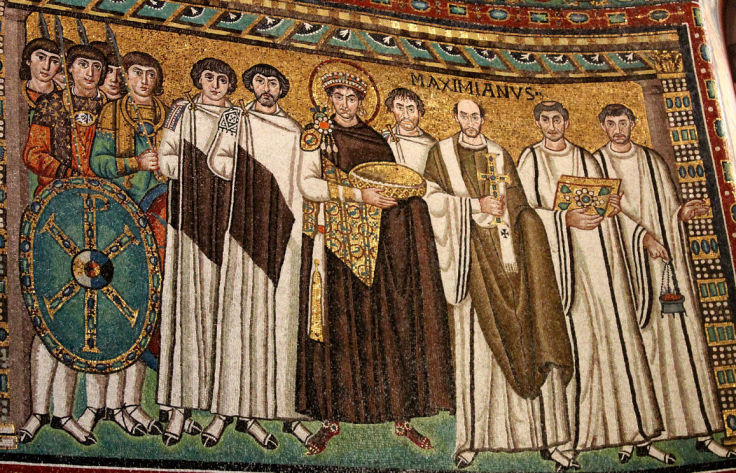 Justinian and his court