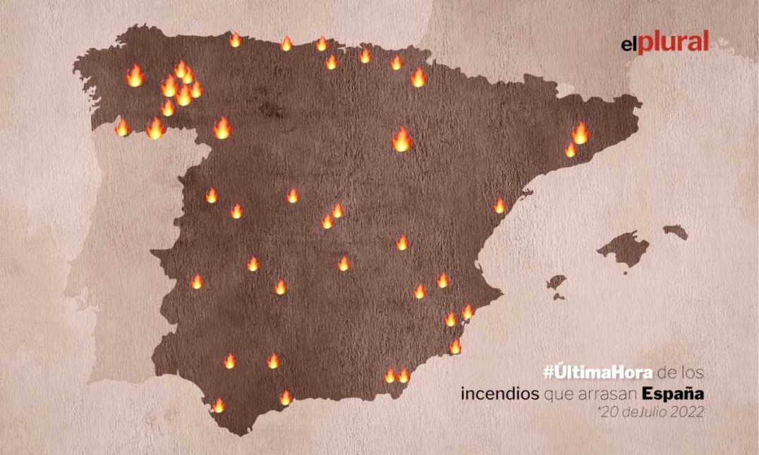 Fires in Spain summer 2025