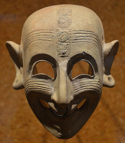 Phoenician grinning mask