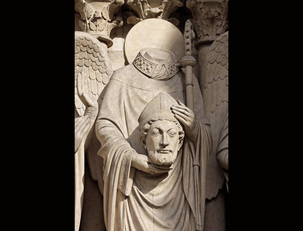 Saint Denis holding his head